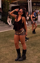 Calithea Leopard Sequin Micro Shorts